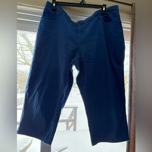 Bright Blue Denim Capris